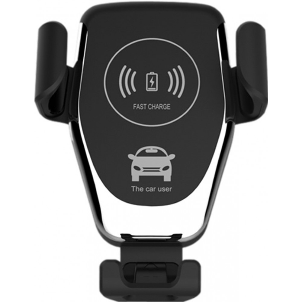 Wireless Smartphone Halterung Car Mount 10W Qi Universal Halterung Klammer- & Kleb Aufsatz - Schwarz