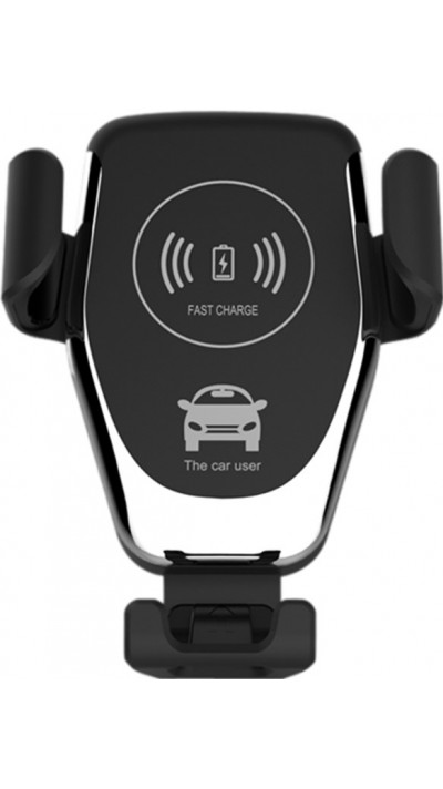 Wireless Smartphone Halterung Car Mount 10W Qi Universal Halterung Klammer- & Kleb Aufsatz - Schwarz