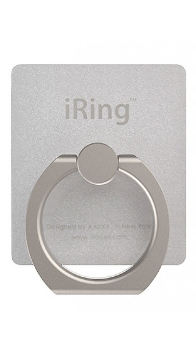 iRing support 360° - Support de doigt interchangeable pour Smartphone / Tablettes - Argent