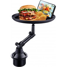 Support universel pliable avec assiette pour la voiture avec emplacement pour le téléphone - Noir