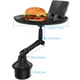 Support universel pliable avec assiette pour la voiture avec emplacement pour le téléphone - Noir