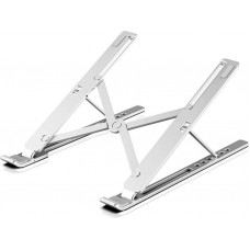 Universal Laptop- & Tablet Halter/Ständer Aluminium faltbar und kompakt - Silber