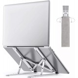 Universal Laptop- & Tablet Halter/Ständer Aluminium faltbar und kompakt - Silber