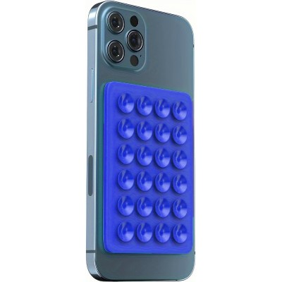 Support universel pour smartphone - Fixation autocollante en silicone avec ventouses - Bleu foncé