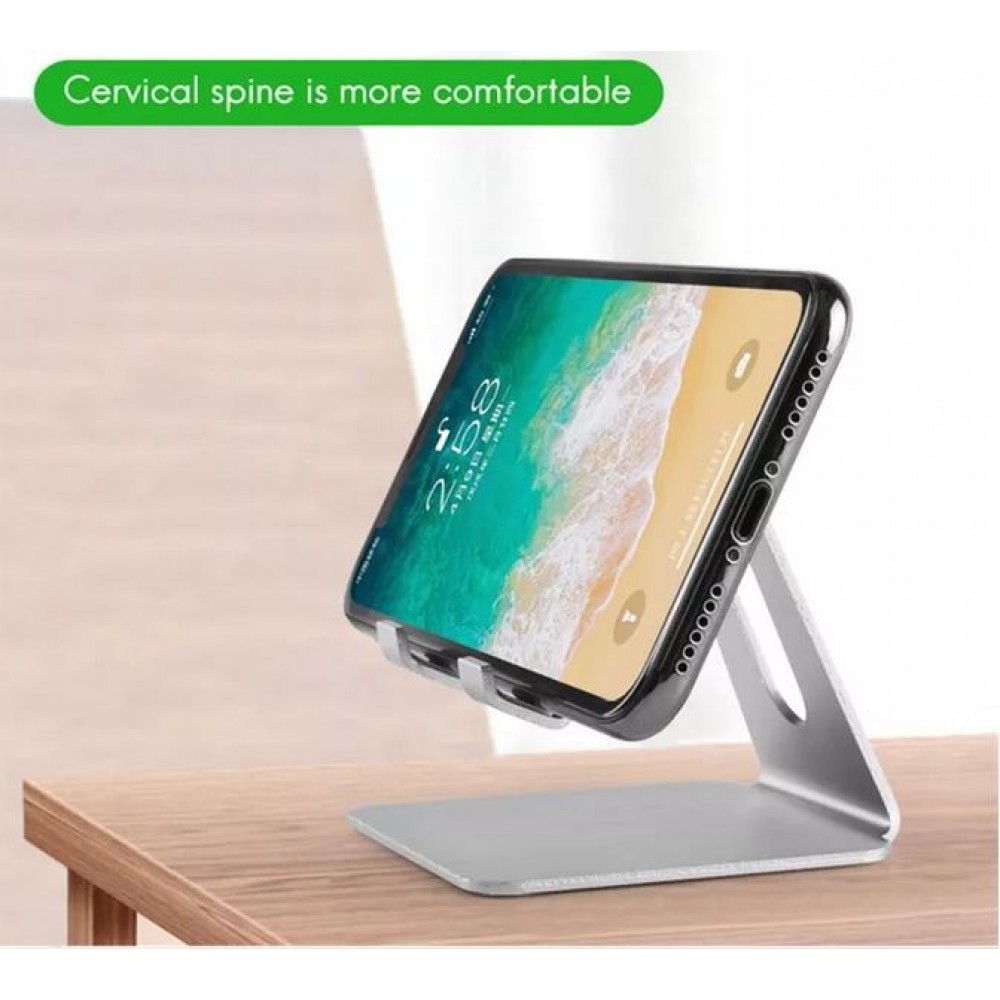 Support universel pour smartphone et tablette en aluminium Desktop Stand - Noir