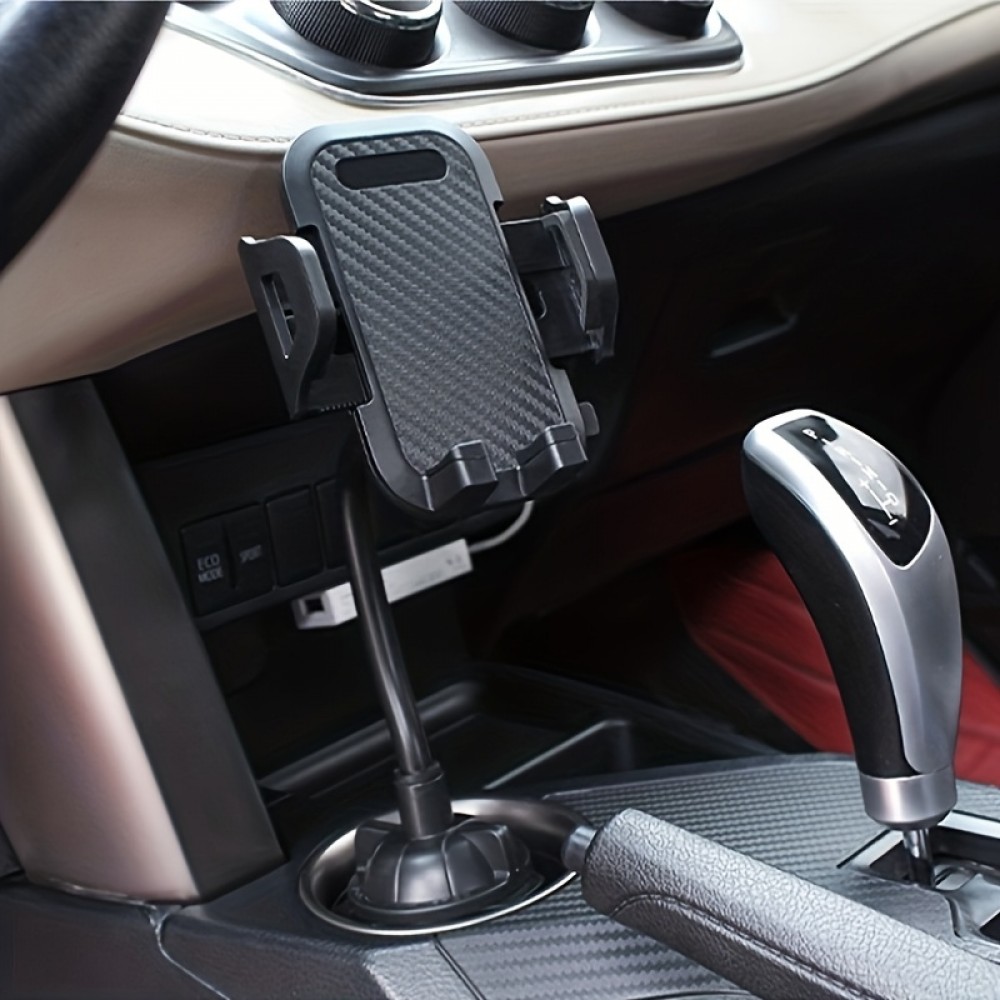 Unversal Smartphone Halterung handsfree für im Auto für Getränkehalter flexibler Arm - Schwarz