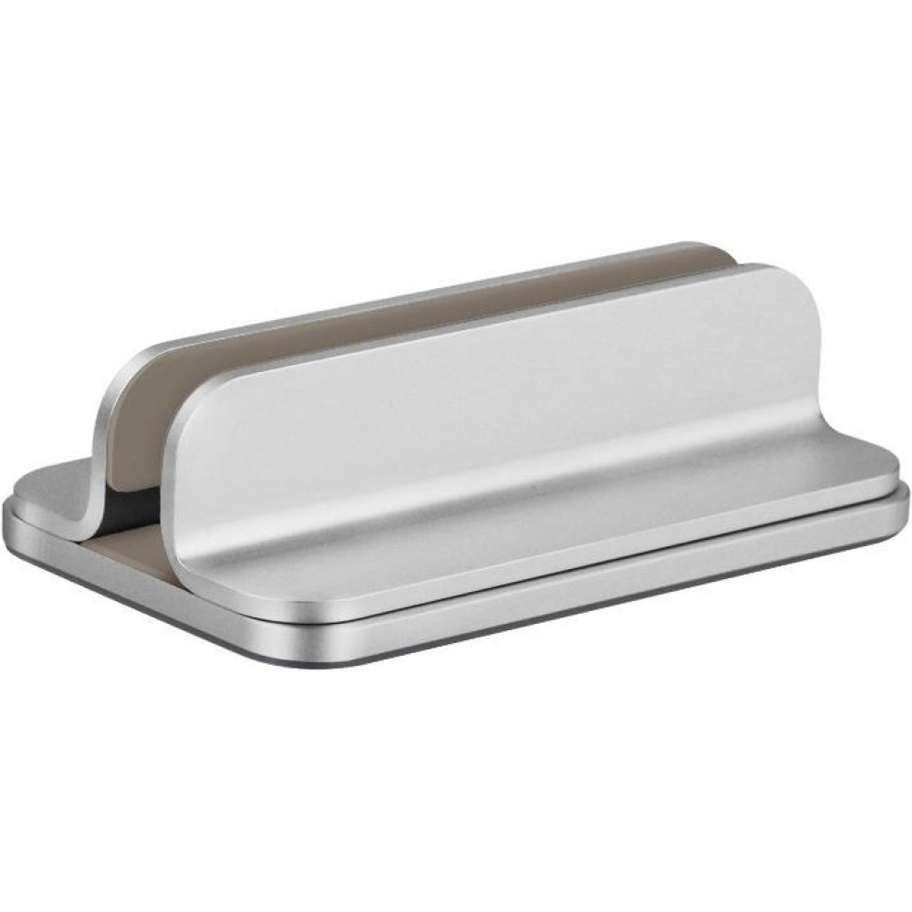 Vertikaler und einstellbarer Ständer für MacBook - Laptop - Notebook aus Aluminium (Single Stand) - Silber