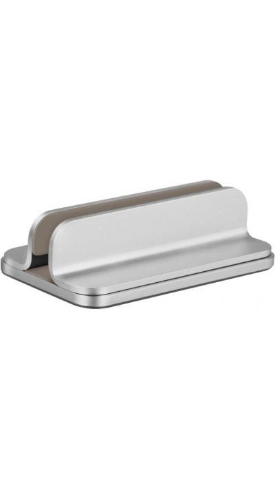 Vertikaler und einstellbarer Ständer für MacBook - Laptop - Notebook aus Aluminium (Single Stand) - Silber