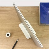 Vertikaler und einstellbarer Ständer für MacBook - Laptop - Notebook aus Aluminium (Single Stand) - Silber