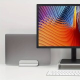 Vertikaler und einstellbarer Ständer für MacBook - Laptop - Notebook aus Aluminium (Single Stand) - Silber