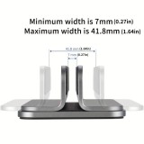 Vertikaler und einstellbarer Ständer für MacBook - Laptop - Notebook aus Aluminium (Single Stand) - Silber