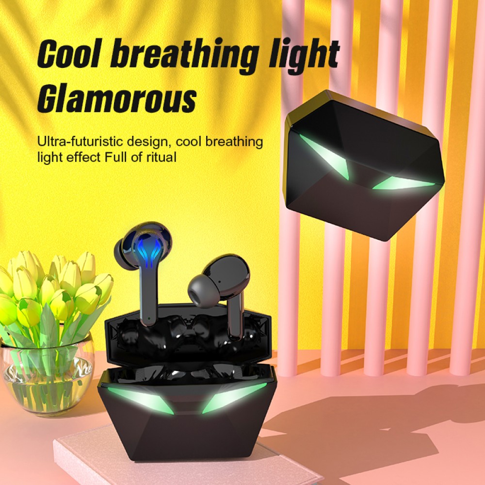 Ecouteurs sans fil TWS P86 In-Ear Gaming Headphones avec Bluetooth 5.1 design futuriste incl. lumière LED