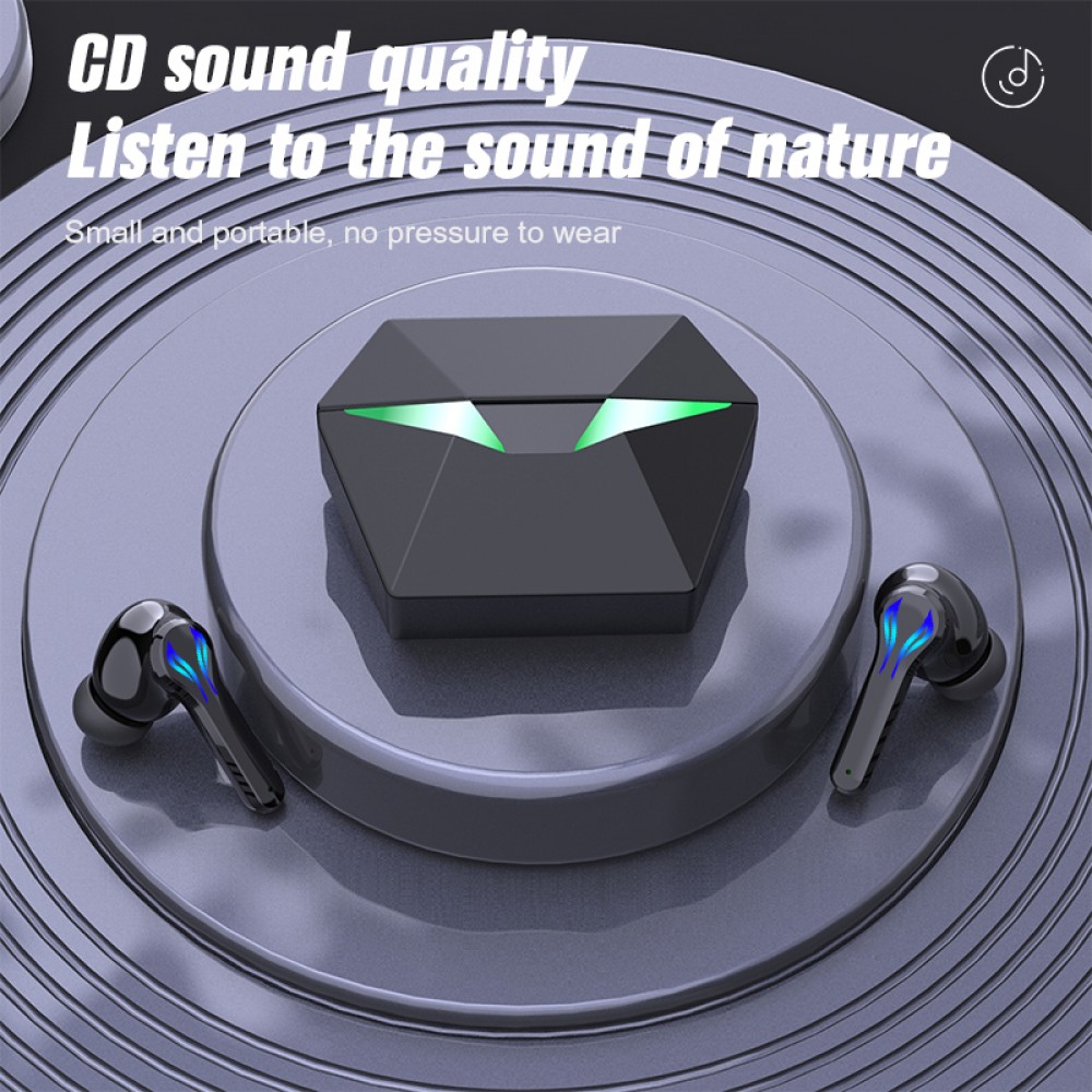 Ecouteurs sans fil TWS P86 In-Ear Gaming Headphones avec Bluetooth 5.1 design futuriste incl. lumière LED