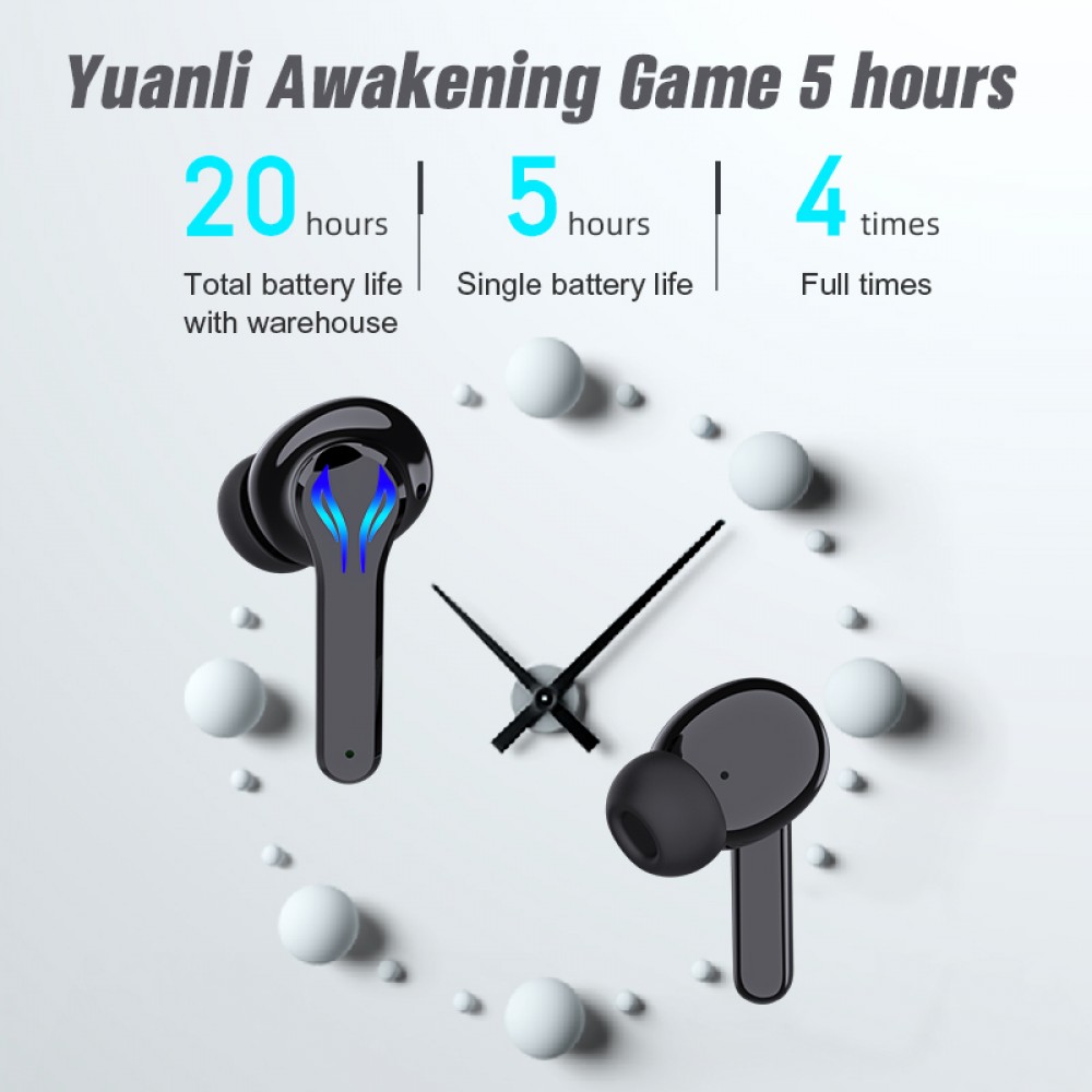 Ecouteurs sans fil TWS P86 In-Ear Gaming Headphones avec Bluetooth 5.1 design futuriste incl. lumière LED
