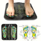 Tapis acupression pour pieds en pierres colorées coussin de massage compact pour la maison - Noir