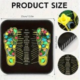Tapis acupression pour pieds en pierres colorées coussin de massage compact pour la maison - Noir
