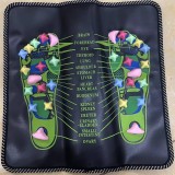 Tapis acupression pour pieds en pierres colorées coussin de massage compact pour la maison - Noir