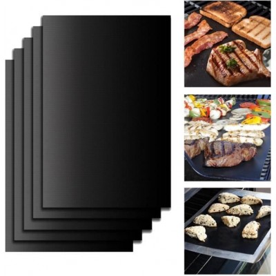 Tapis de cuisson barbecue (BBQ) grillades résistants à la chaleur pour viande, poisson et légumes (5 pièces)