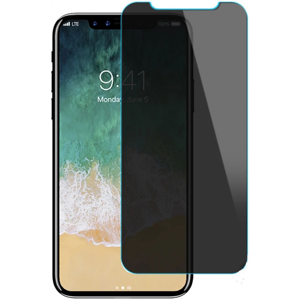 Tempered Glass Privacy iPhone X / Xs - Vitre de protection d'écran