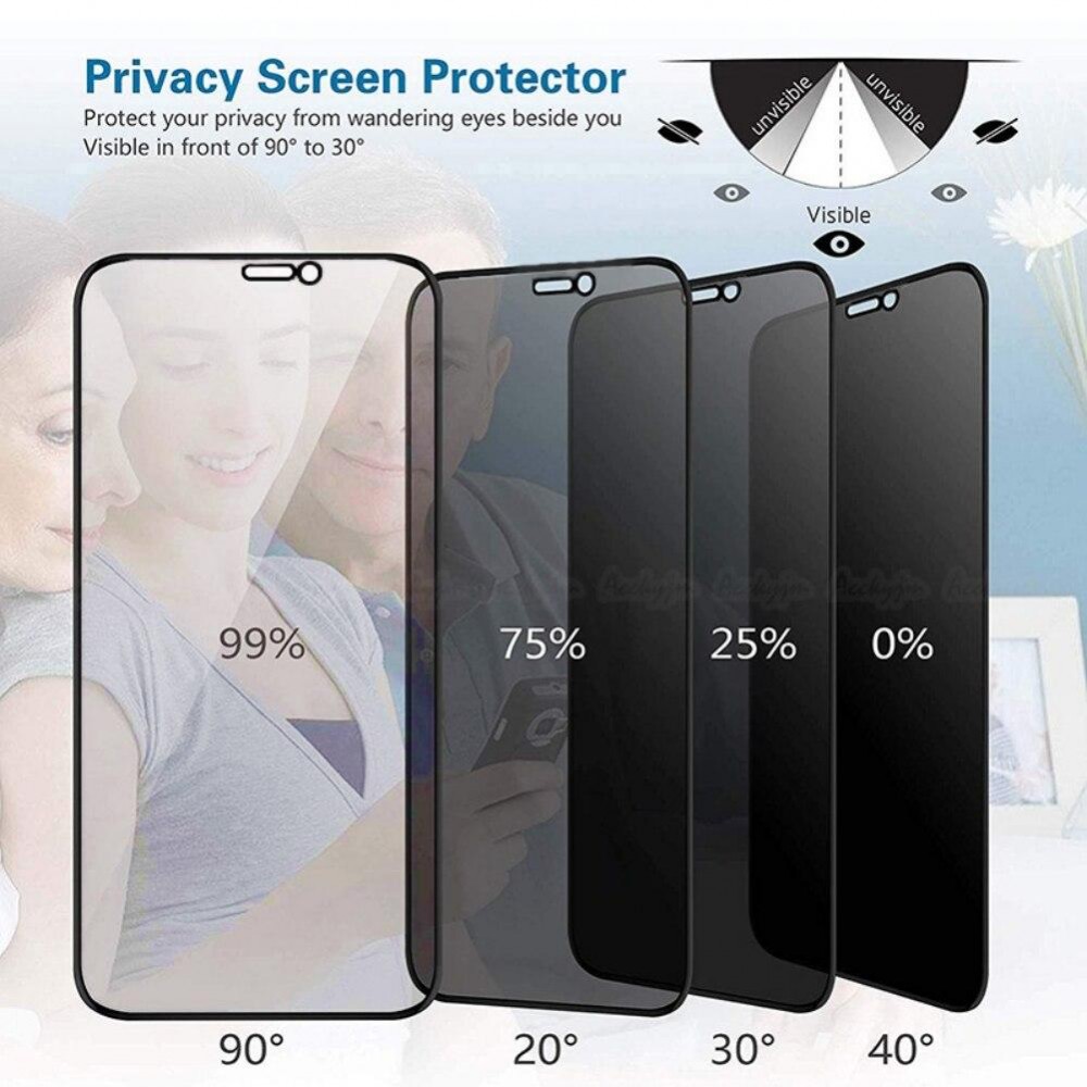 Tempered Glass Privacy iPhone 7 Plus / 8 Plus - Vitre de protection d'écran anti-espion en verre trempé