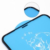 Tempered Glass iPhone 14 - Vitre de protection d'écran intégrale avec bord en silicone anti-choc