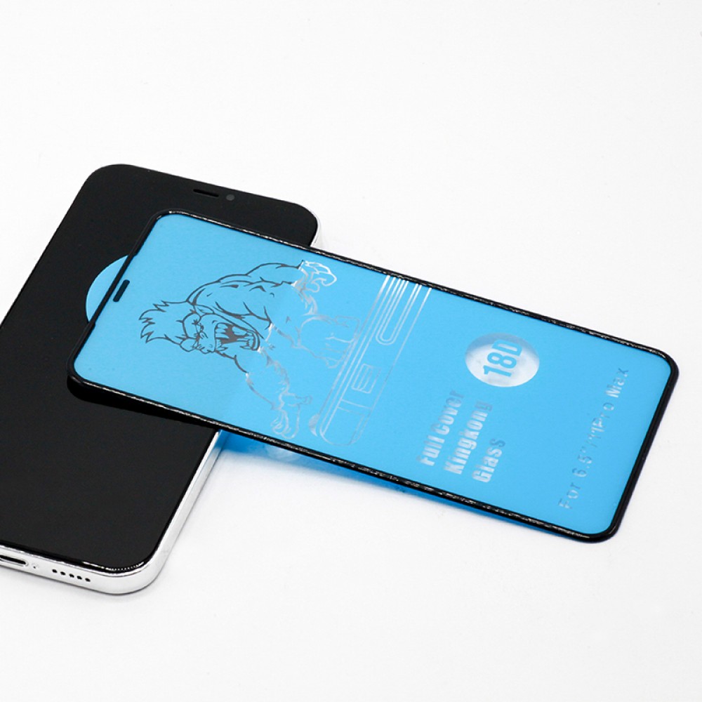iPhone 14 Pro Max Tempered Glass - Bildschirm Schutzglas mit stoßfestem Silikonrand