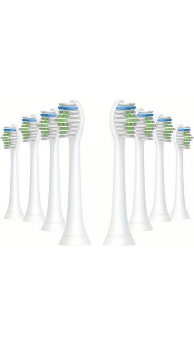 Philips Sonicare Ersatzbürstenköpfe Diamond clean für Zahnbürste (Packung mit 8 Stück) - Weiss