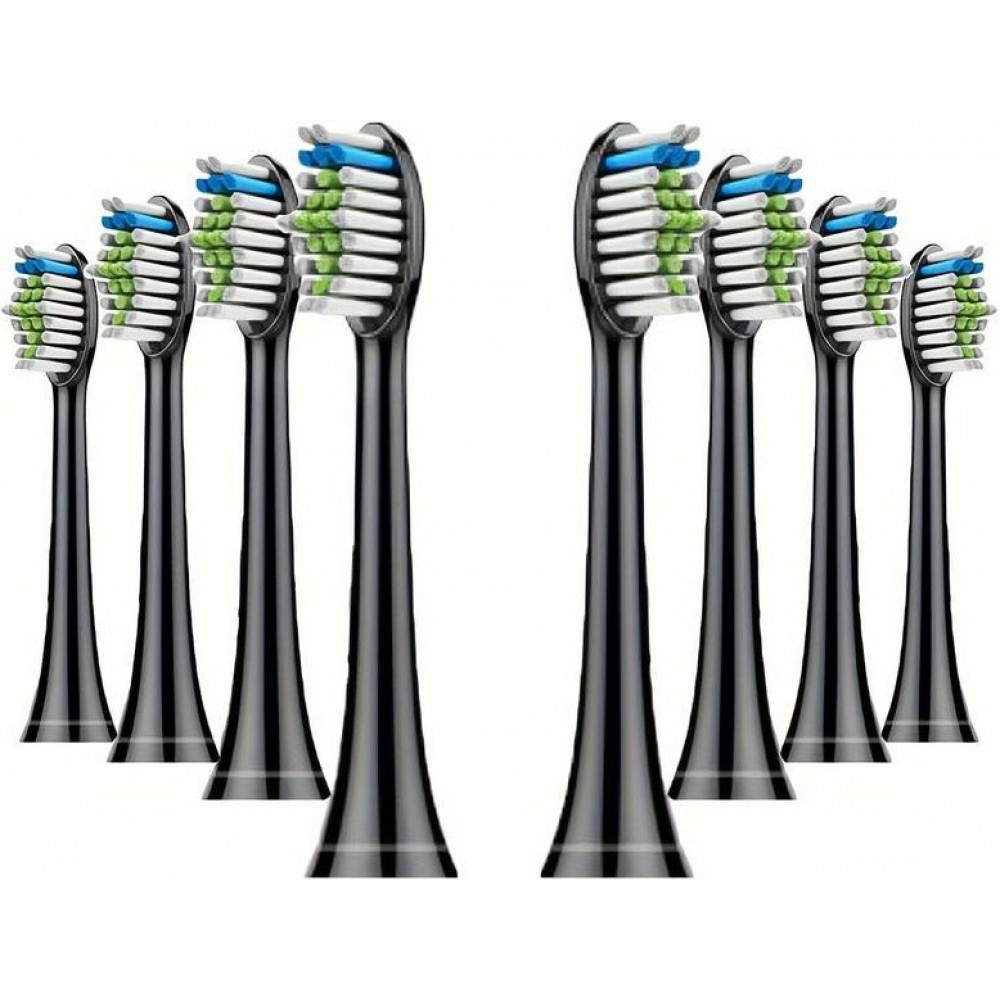 Têtes de brosse à dents de remplacement diamond clean Philips Sonicare (pack de 8) - Noir