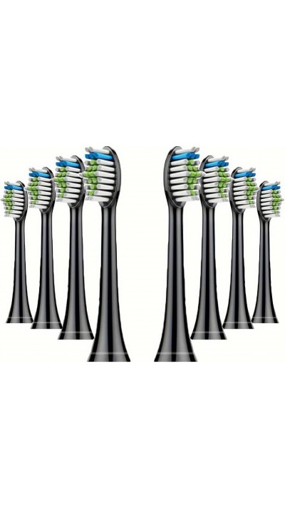 Têtes de brosse à dents de remplacement diamond clean Philips Sonicare (pack de 8) - Noir
