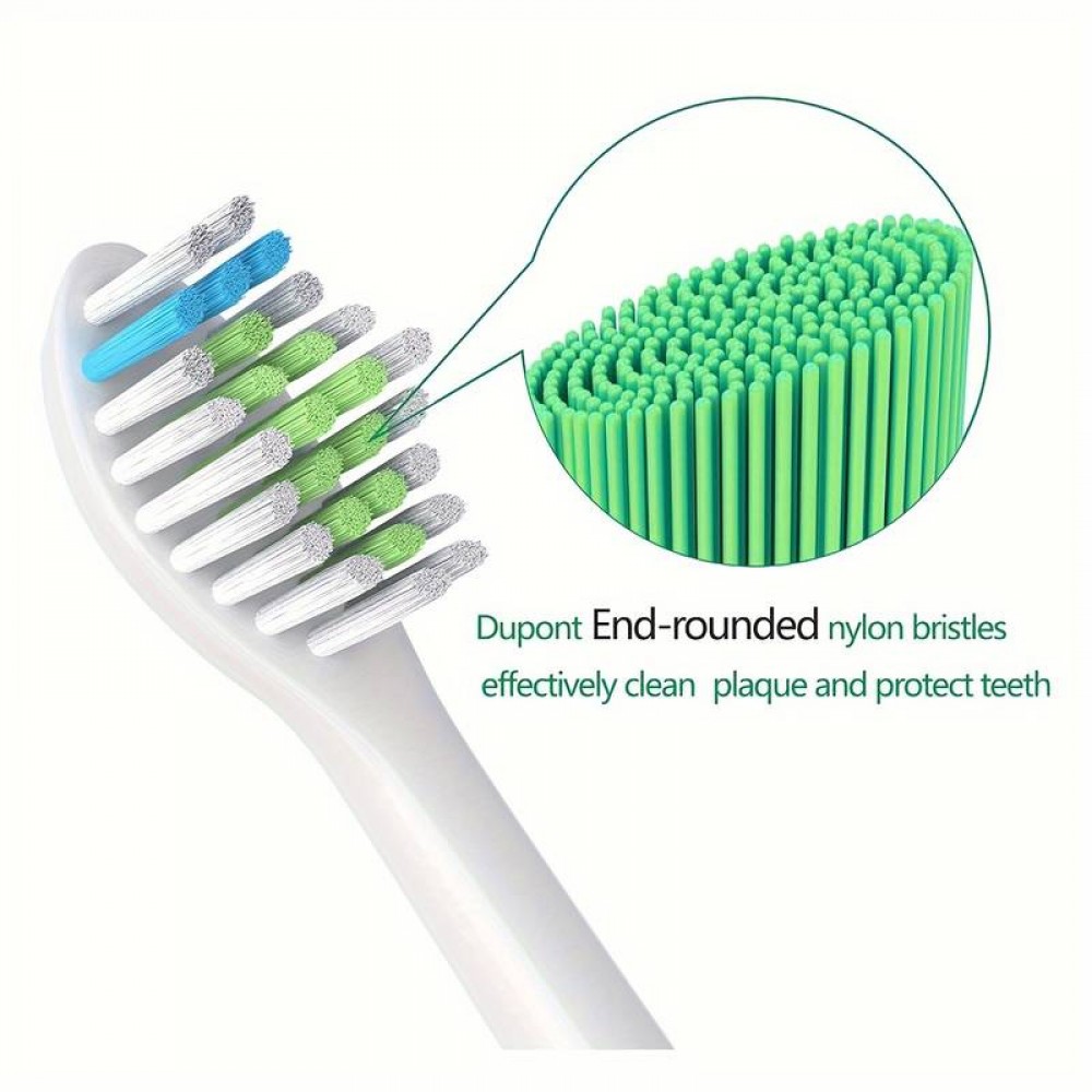 Têtes de brosse à dents de remplacement diamond clean Philips Sonicare (pack de 8) - Noir