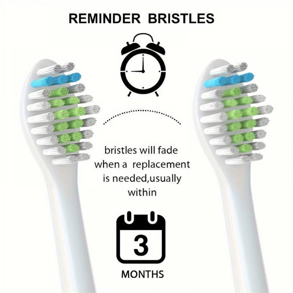 Têtes de brosse à dents de remplacement diamond clean Philips Sonicare (pack de 8) - Noir