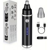 Tondeuse électrique rasoir pour nez et oreilles rechargeable USB-C (500 mAh) - Noir