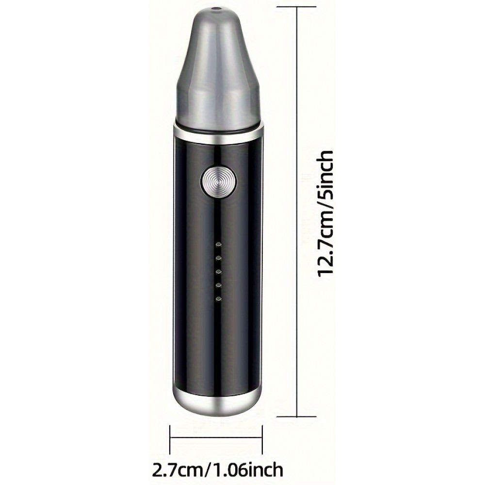 Tondeuse électrique rasoir pour nez et oreilles rechargeable USB-C (500 mAh) - Noir