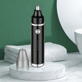 Tondeuse électrique rasoir pour nez et oreilles rechargeable USB-C (500 mAh) - Noir