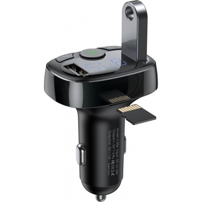 Transmetteur Bluetooth chargeur voiture Baseus S-09A édition internationale - Noir