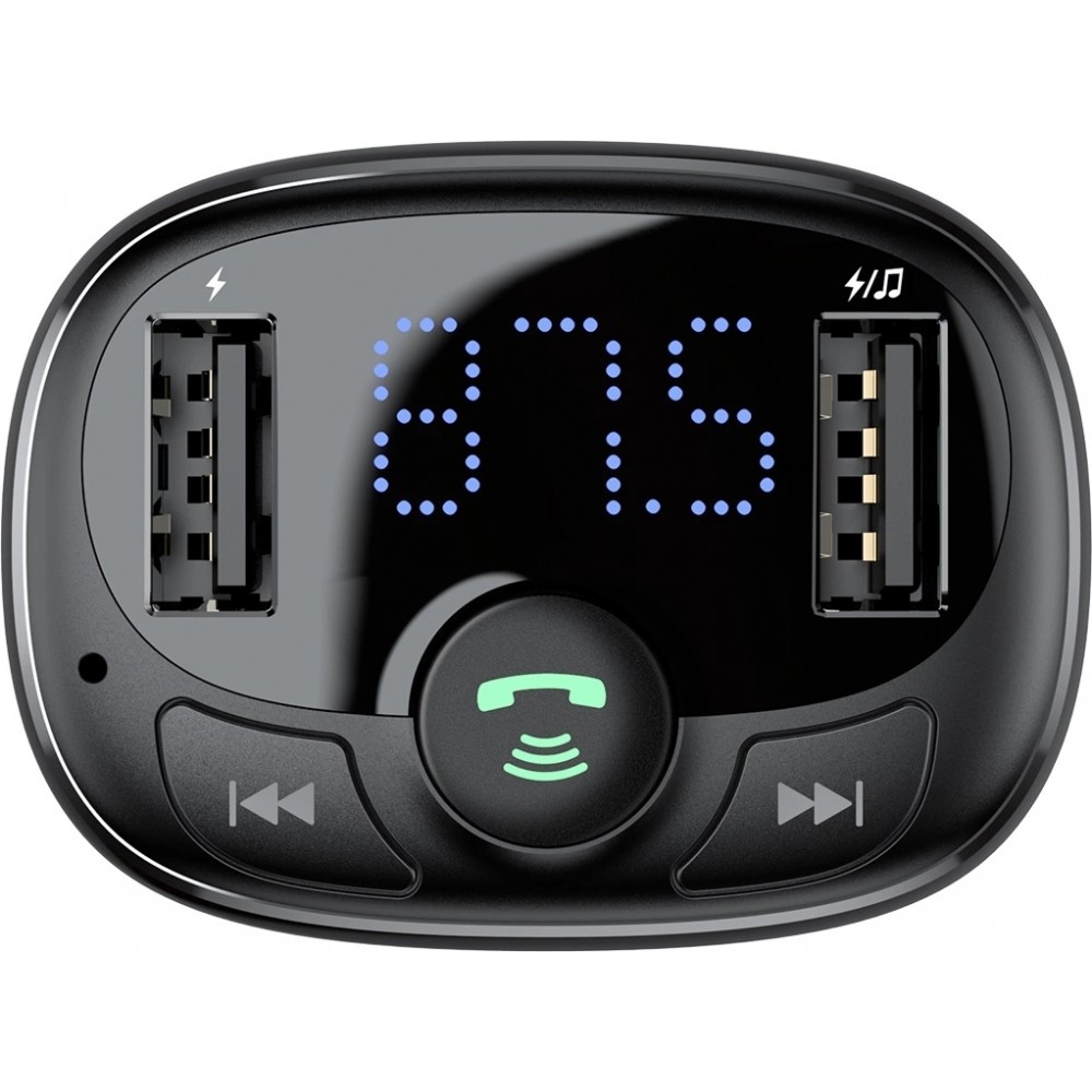 Transmetteur Bluetooth chargeur voiture Baseus S-09A édition internationale - Noir