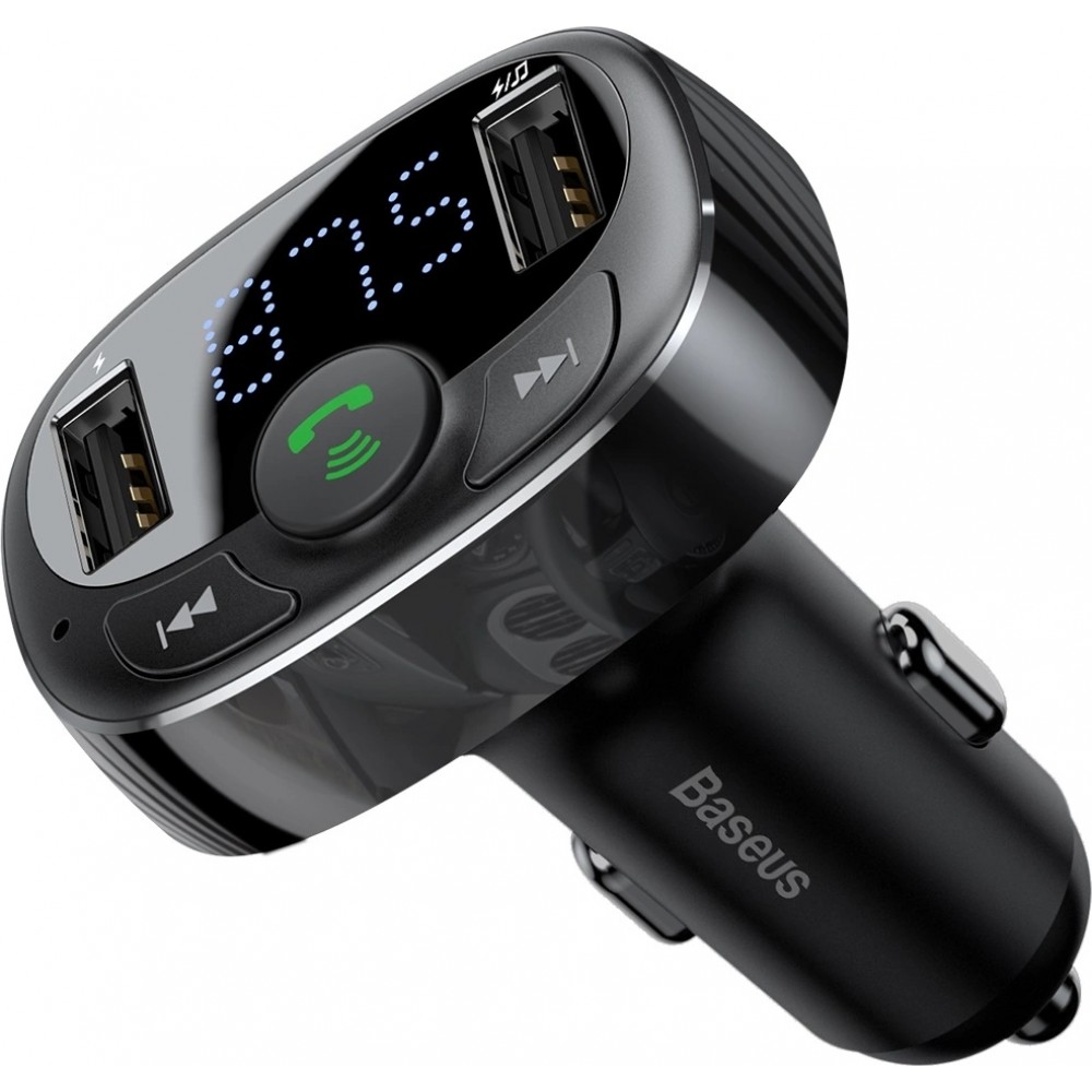 Transmetteur Bluetooth chargeur voiture Baseus S-09A édition internationale - Noir