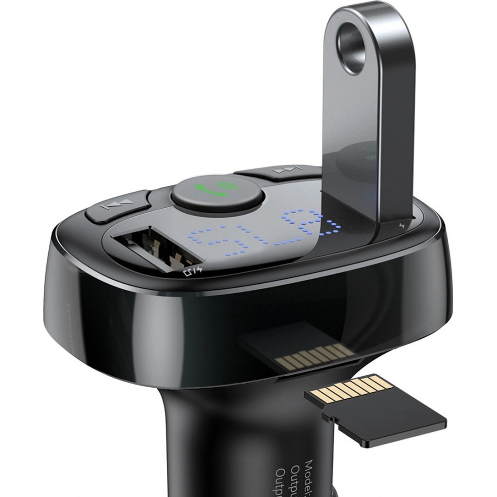 Transmetteur Bluetooth chargeur voiture Baseus S-09A édition internationale - Noir