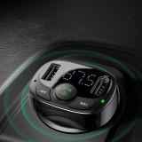 Transmetteur Bluetooth chargeur voiture Baseus S-09A édition internationale - Noir