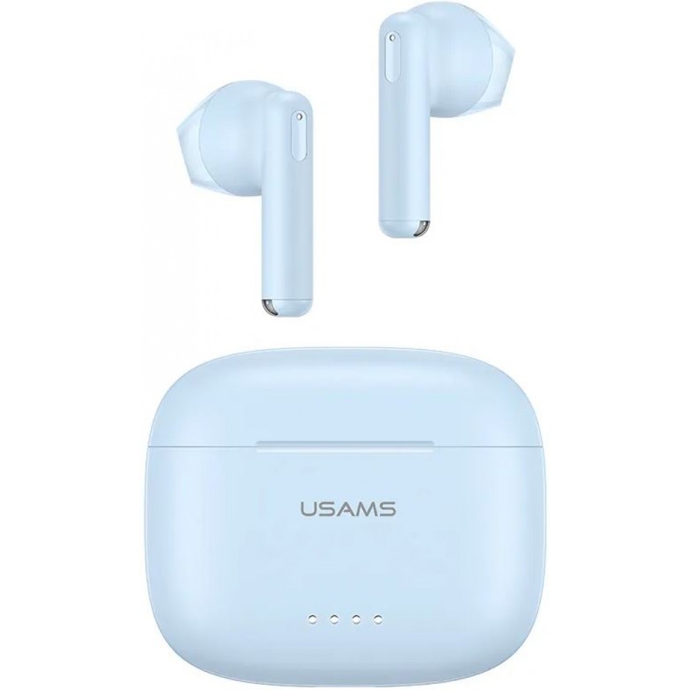 USAMS Dual-mic ENC Earbuds écouteurs sans fil Bluetooth 5.3 avec suppression du bruit - Bleu