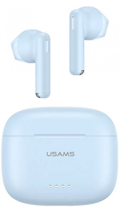 USAMS Dual-mic ENC Earbuds écouteurs sans fil Bluetooth 5.3 avec suppression du bruit - Bleu