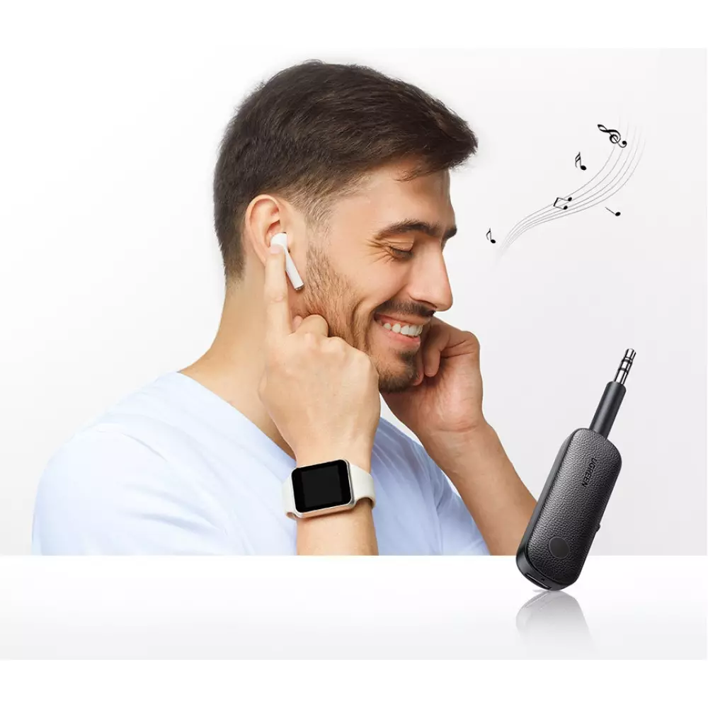 Ugreen 2 in 1 Bluetooth 5.0 Sender Empfänger mit Mini Jack 3.5mm - Schwarz