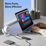 Ugreen USB-A Hub mit 4 Anschlüssen Multiport Highspeed 5Gbps extra schlank 4x USB-A 3.0 Plug and Play - Schwarz