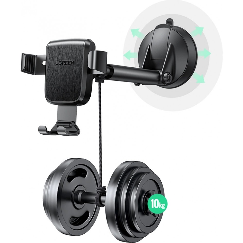 Ugreen LP200 Support téléphone gravité tableau de bord pour cockpit - Noir