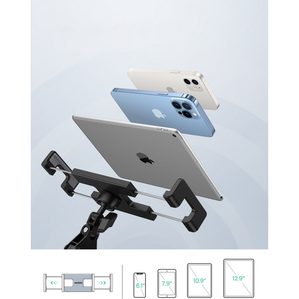 Ugreen support trépied bras pliant pour table bureau pour téléphone tablette - Noir