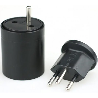 Fixadapter Europe zu Schweiz - Universal Power Plug EU/CH Netzstecker AC Stromadapter - Schwarz
