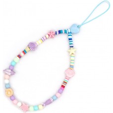 Bijou de téléphone universel / Pendentif bracelet à charms - N°30 coquillage multicolor