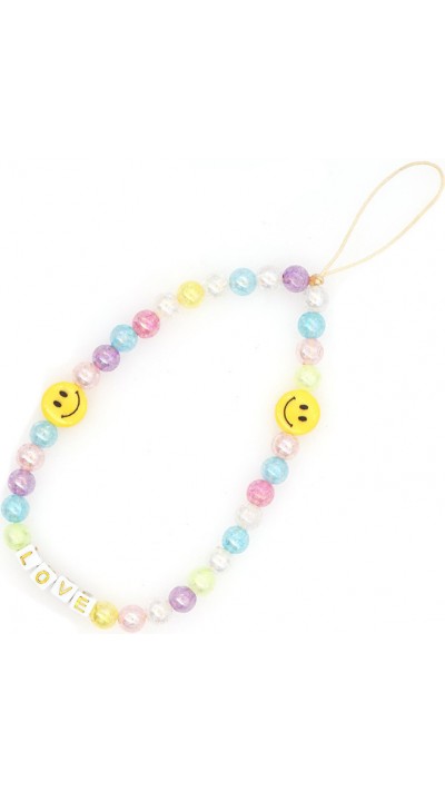 Universal Smartphone Armband Schmuck Charms - N°31 LOVE smiley multicolor 