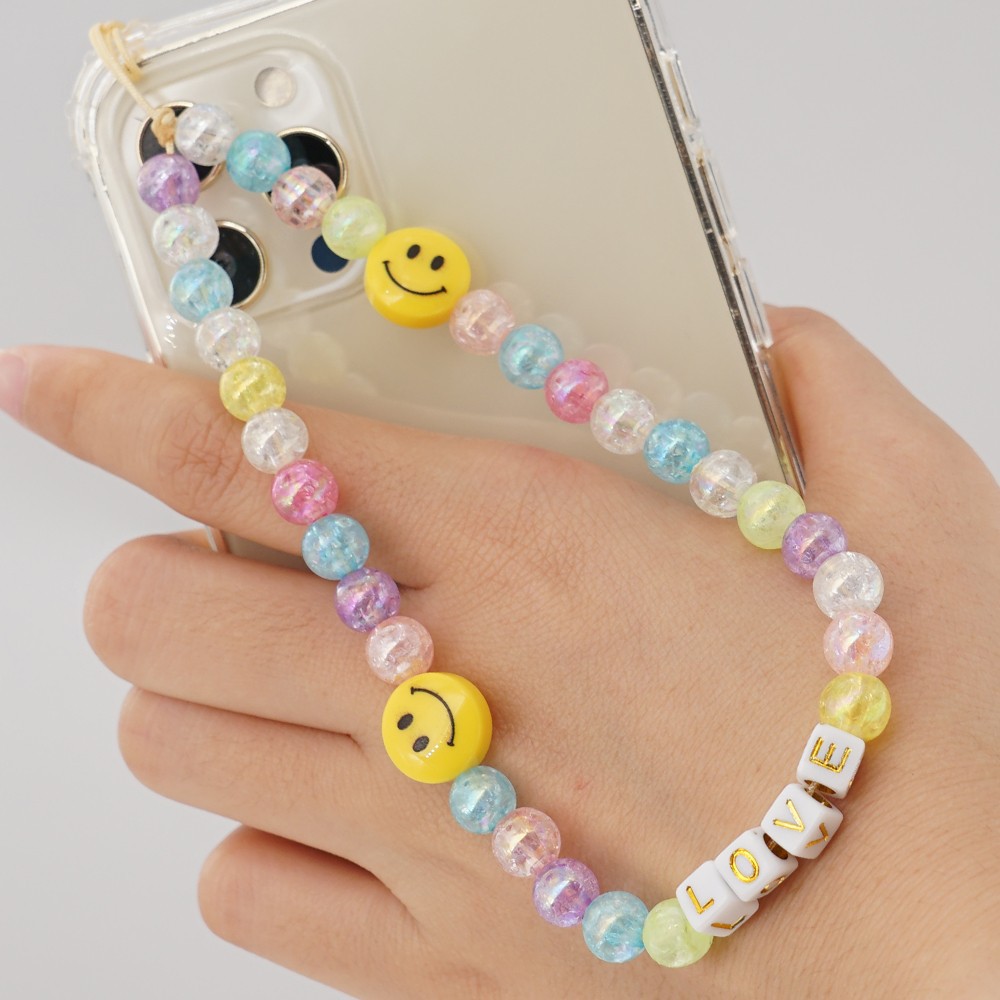Universal Smartphone Armband Schmuck Charms - N°31 LOVE smiley multicolor 