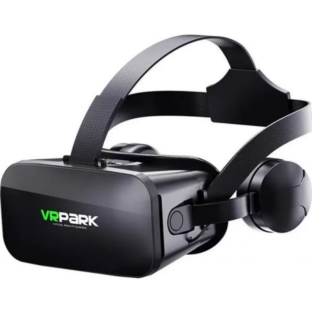 VR-Headset, Virtual-Reality-Brille Mit Kopfhörern, Universelle Virtual- Reality-Brille Für 12,7–18,3 Cm IOS, Android, Windows-Smartphones, 3D-Film- Videospiel, Schwarz (für Handy Mit
